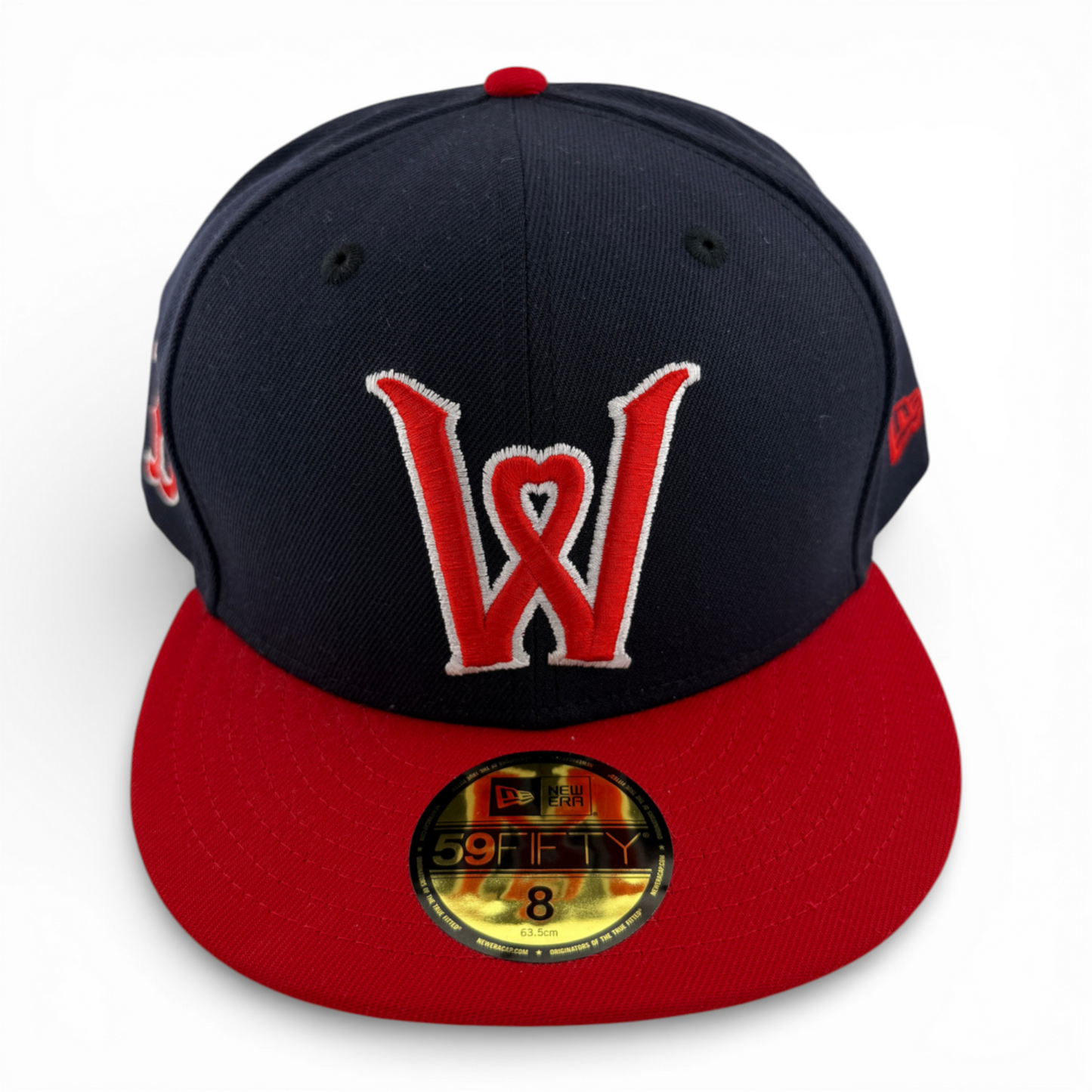 New Era Worcester Red Sox WooSox MiLB Boston Side Patch 59Fifty Fitted Hat Cap