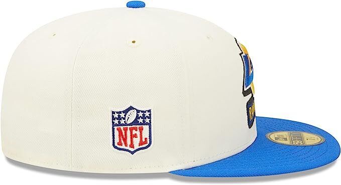 New Era Los Angeles Rams 2022 Sideline NFL Cream 59FIFTY Fitted Hat Cap