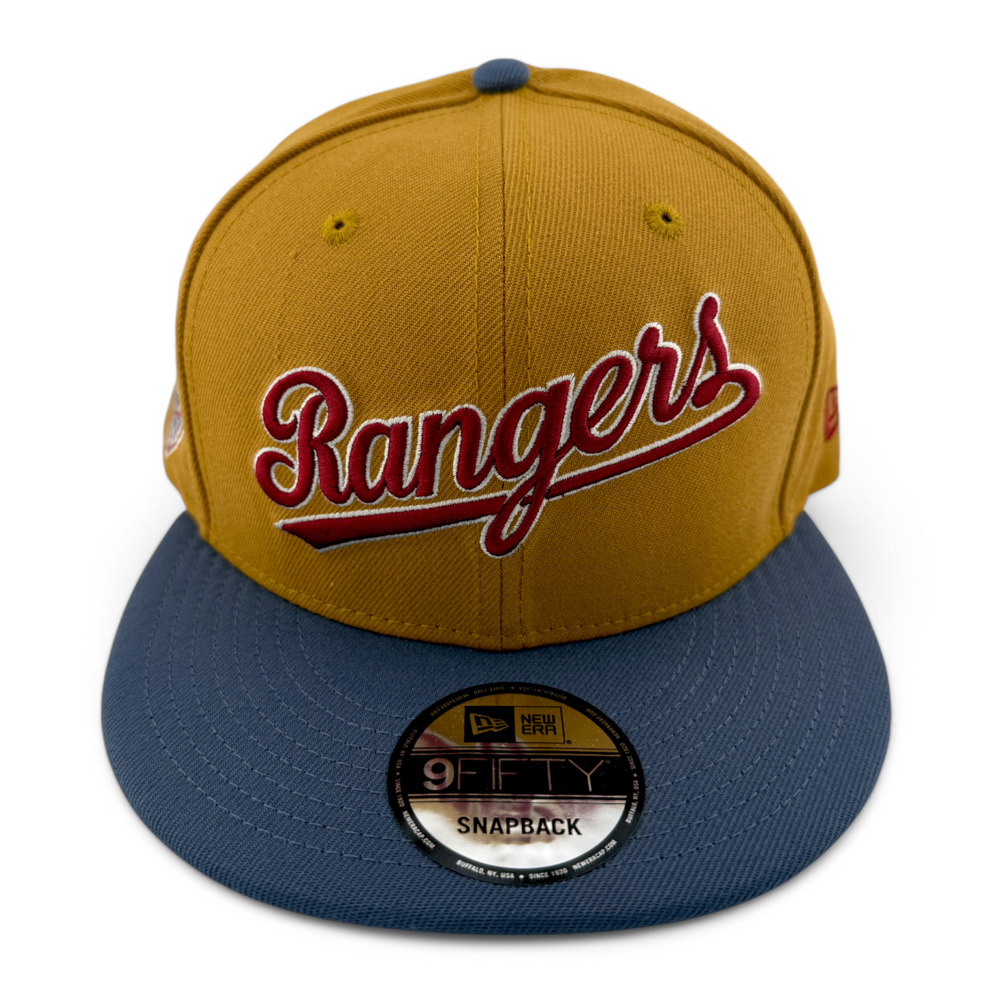 New Era Texas Rangers MLB Panama Tan 9FIFTY Snapback Adjustable Hat Cap