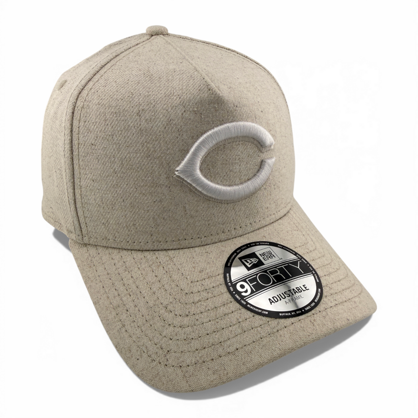 New Era Cincinnati Reds MLB Oat Hemp Tan A-Frame 9Forty Snapback Adjustable Hat