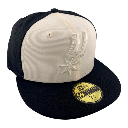 New Era San Antonio Spurs 2 Tone Pack Black/Ivory/Grey UV NBA 59Fifty Fitted Hat Cap