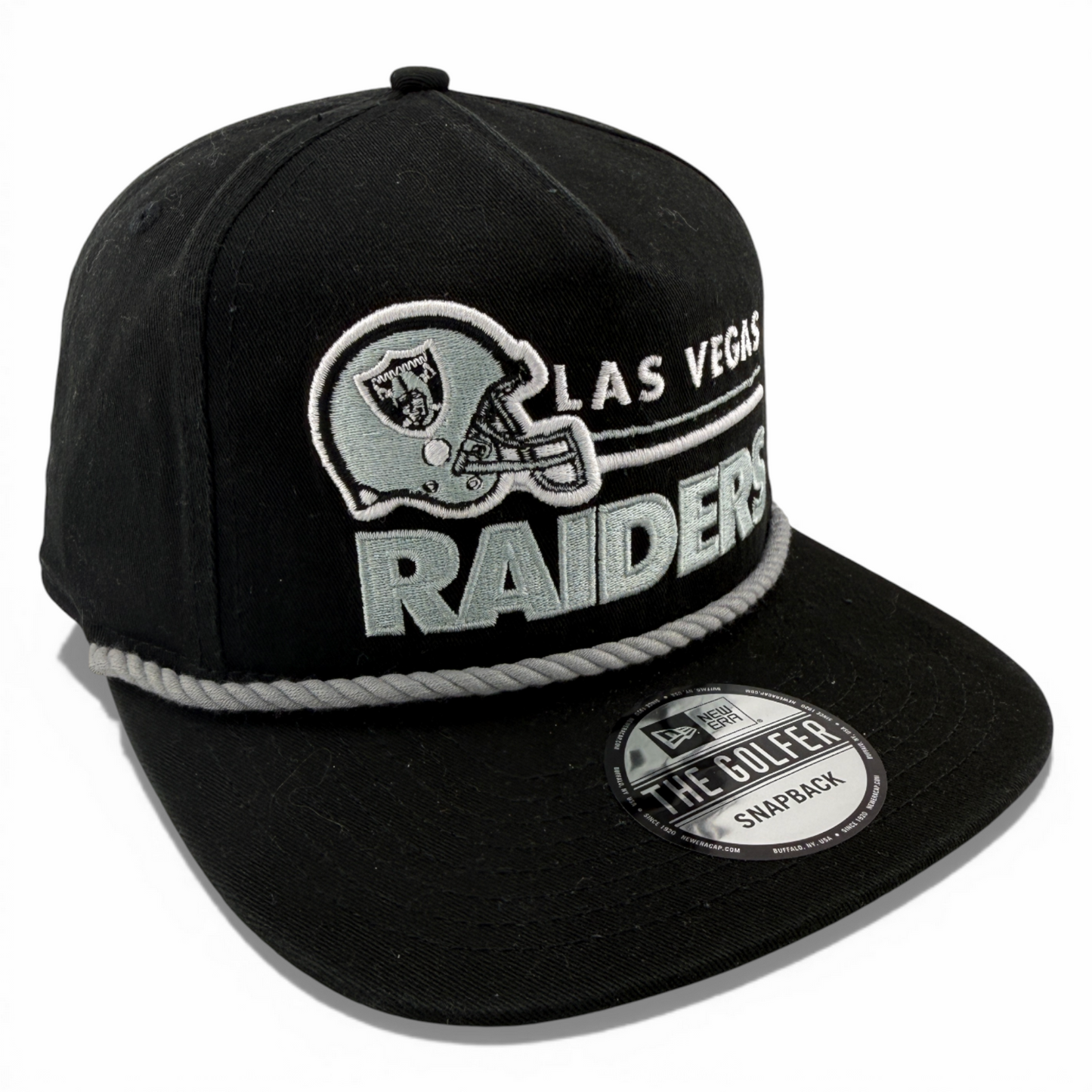 New Era Las Vegas Raiders NFL Retro Bar Golfer A-Frame Snapback Adjustable Hat