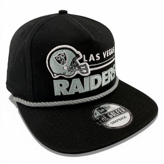 New Era Las Vegas Raiders NFL Retro Bar Golfer A-Frame Snapback Adjustable Hat