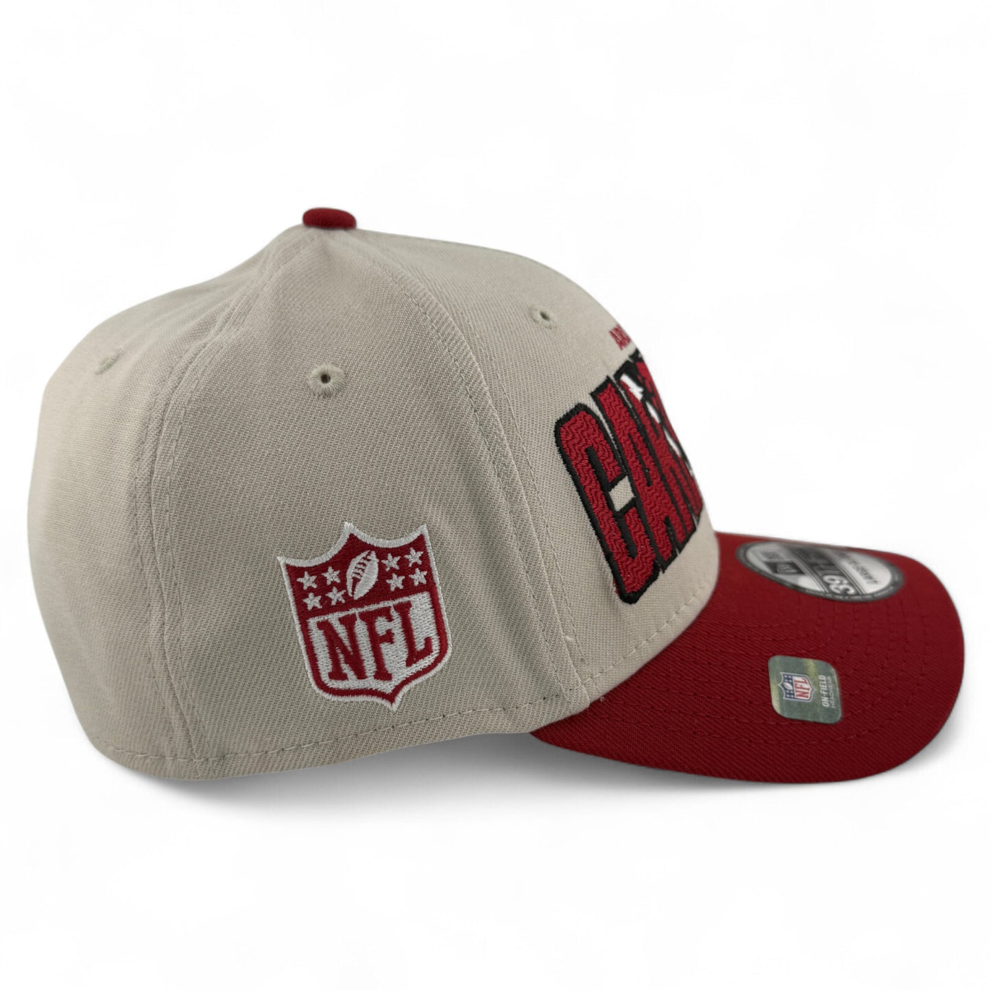 New Era Arizona Cardinals NFL 2023 Draft Hat Logo Tan 39Thirty Flex Fit Hat Cap