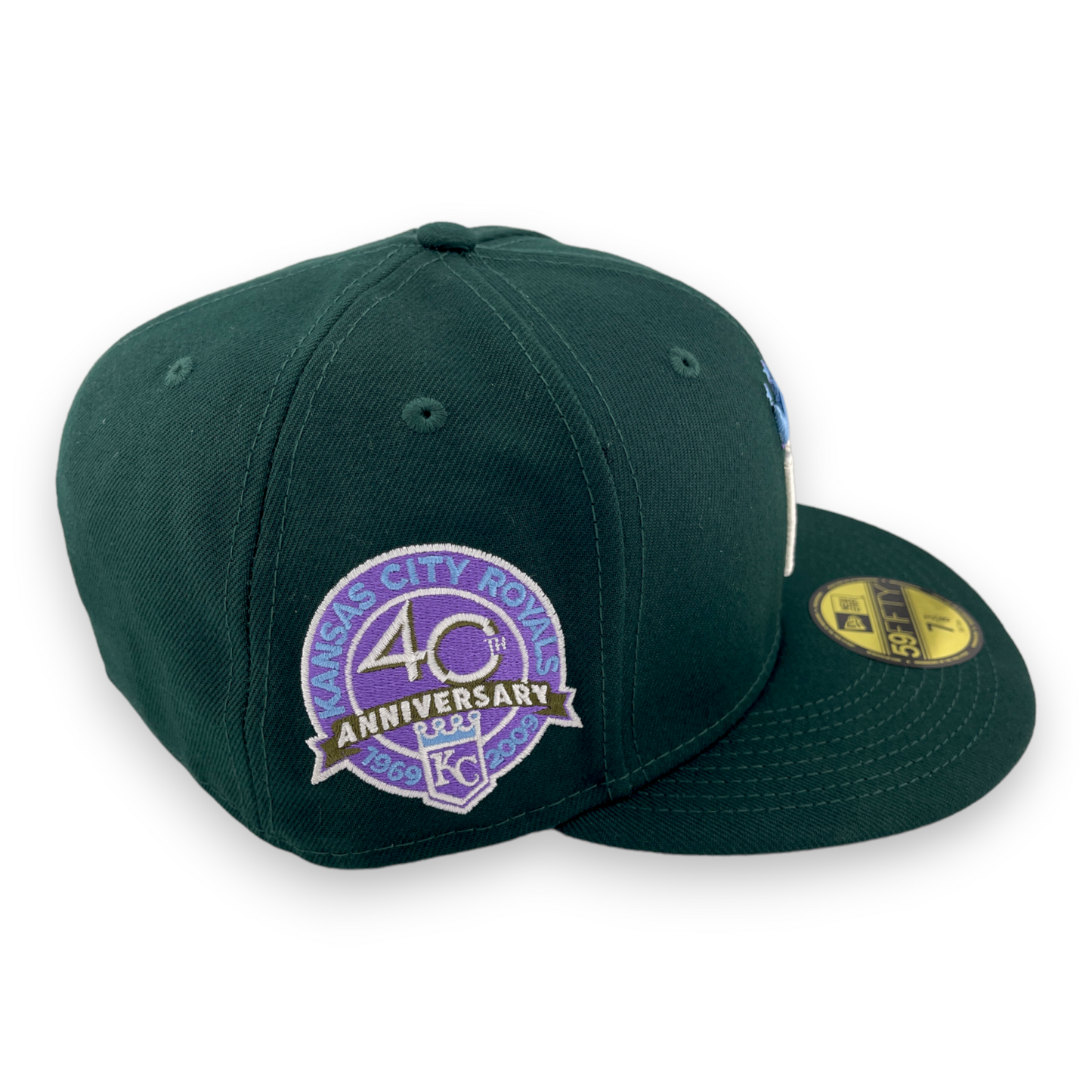 New Era Kansas City Royals 40th Anniversary Patch Green Icy Pack 59FIFTY Hat Cap