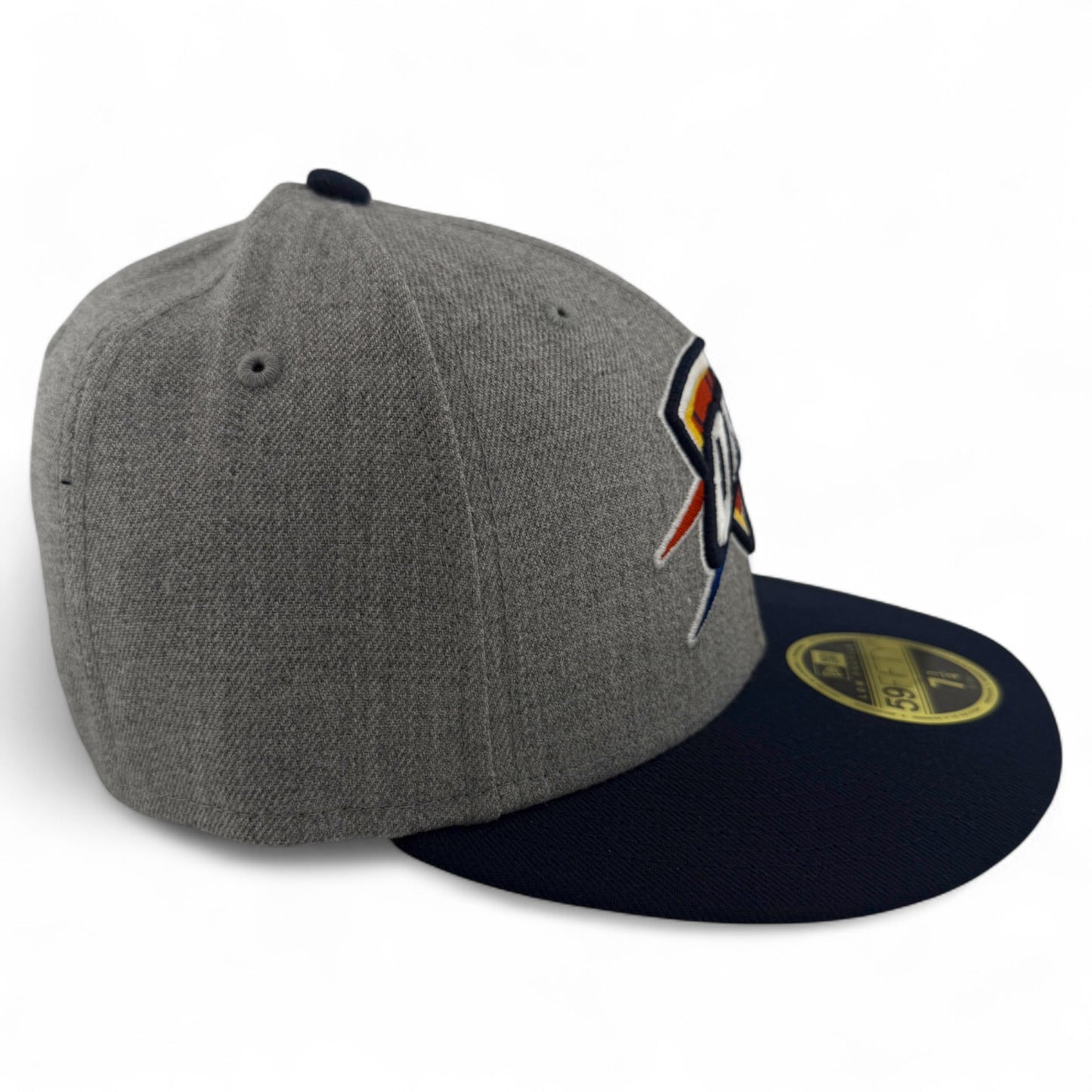New Era Oklahoma City Thunder NBA Grey/Navy Low Profile 59Fifty Fitted Hat Cap