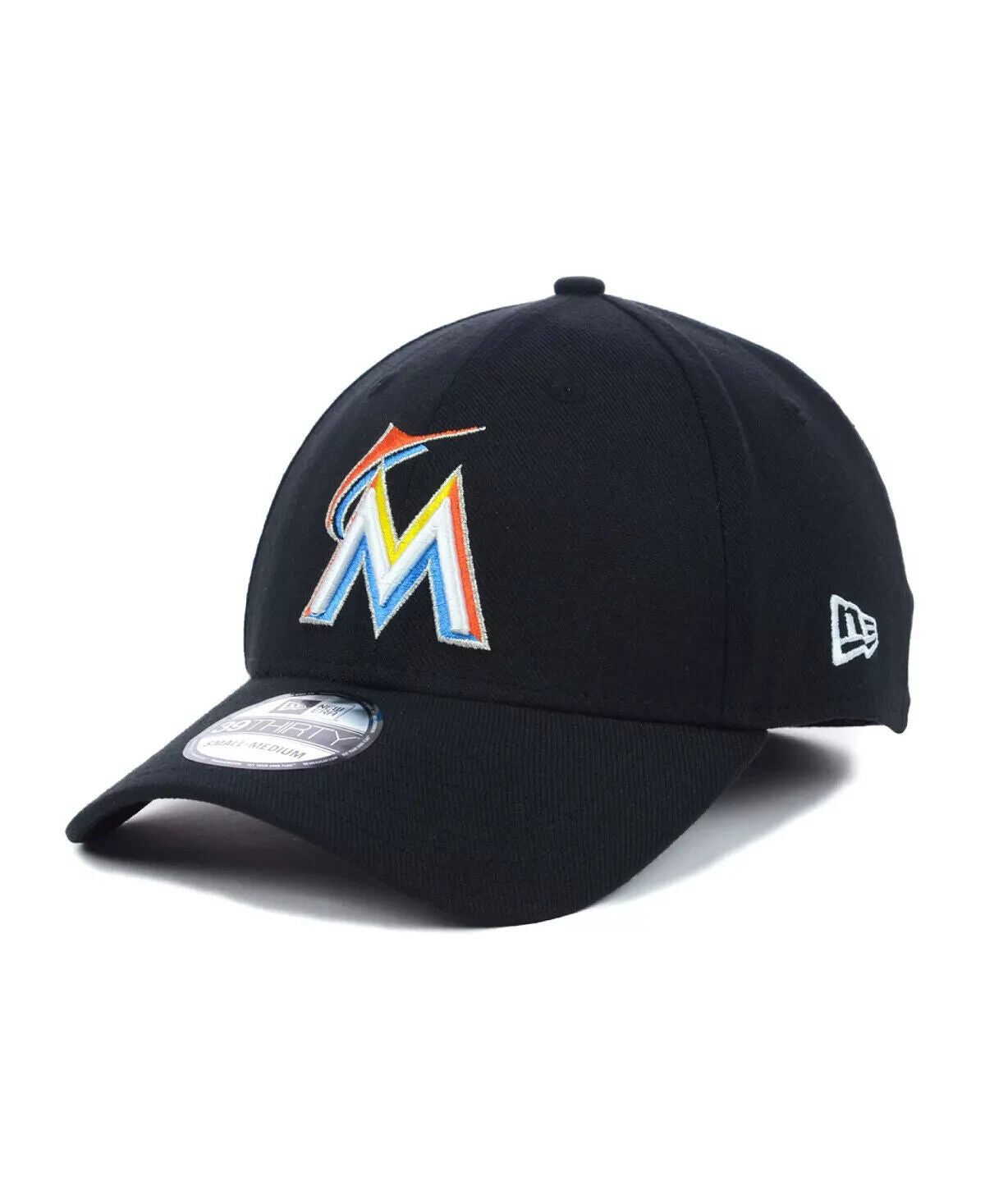 New Era Florida Miami Marlins MLB Team Classic 39Thirty Black Hat Cap