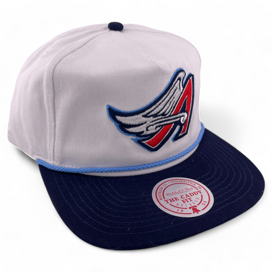 Mitchell & Ness Los Angeles Angels MLB Rope Golfer The Caddy Fit Snapback Hat