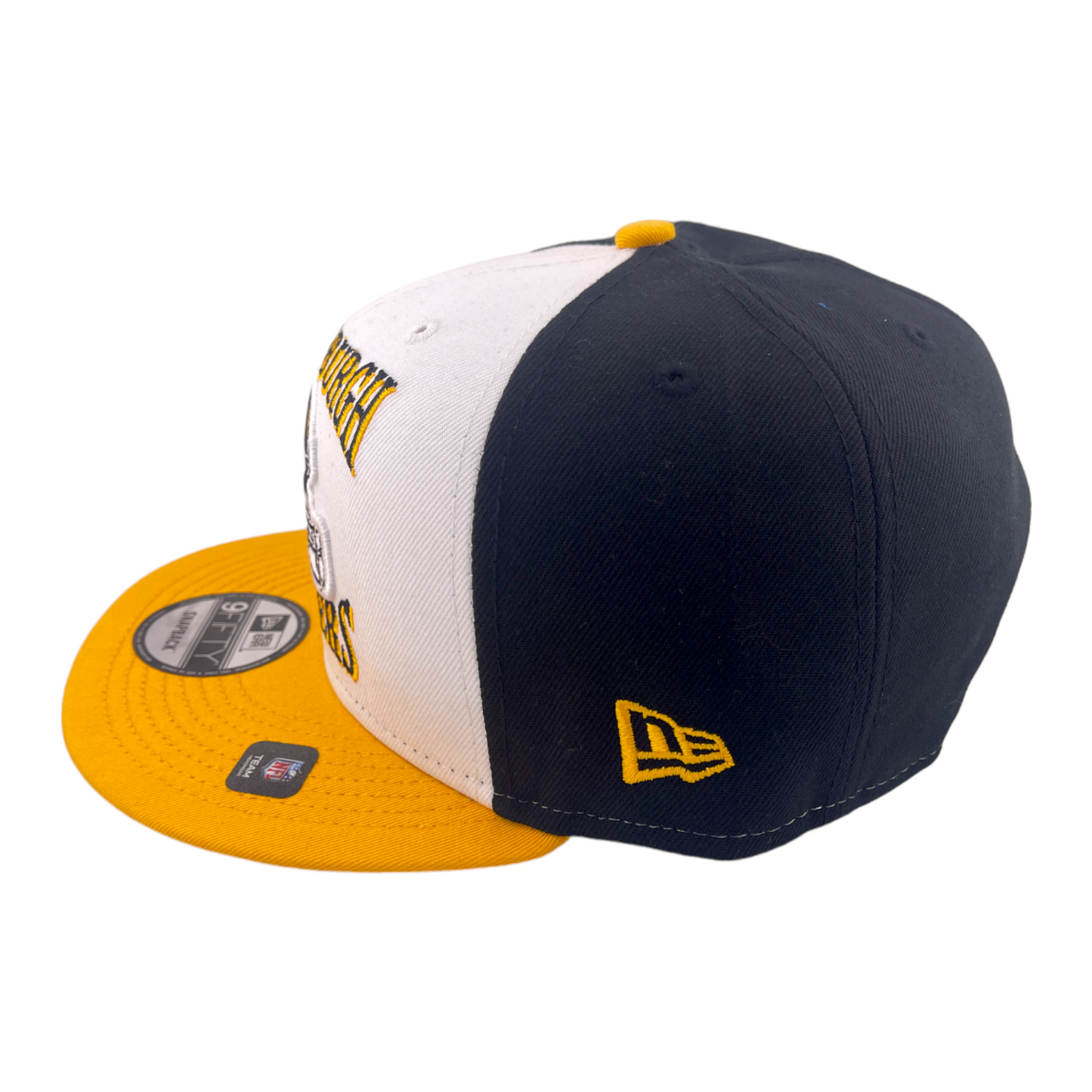 New Era Pittsburgh Steelers Retro NFL Black/White/Yellow 9FIFTY Snapback Hat Cap