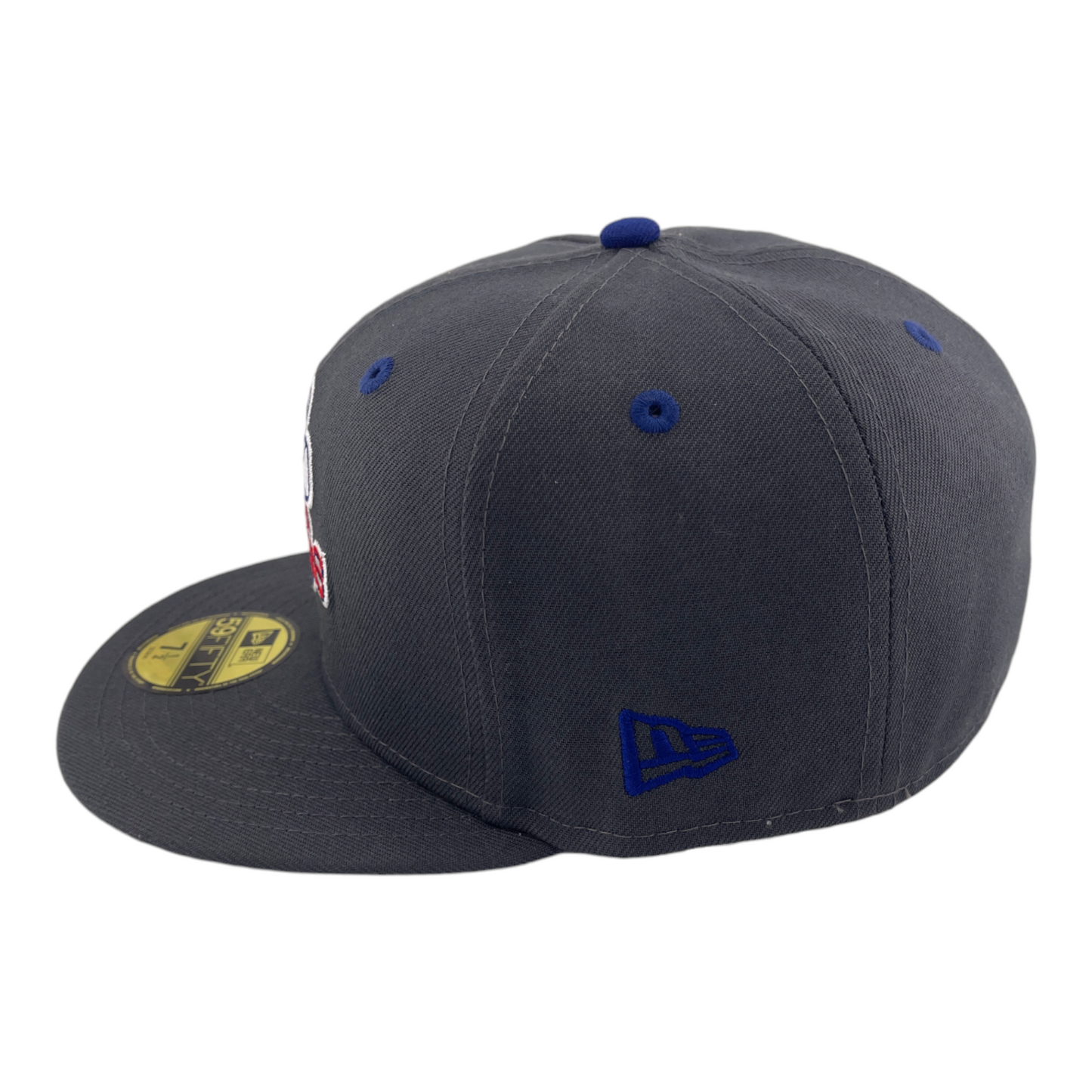 New Era Texas Rangers DC vs Marvel Arlington Stadium Patch Grey/Blue 59FIFTY Hat Cap