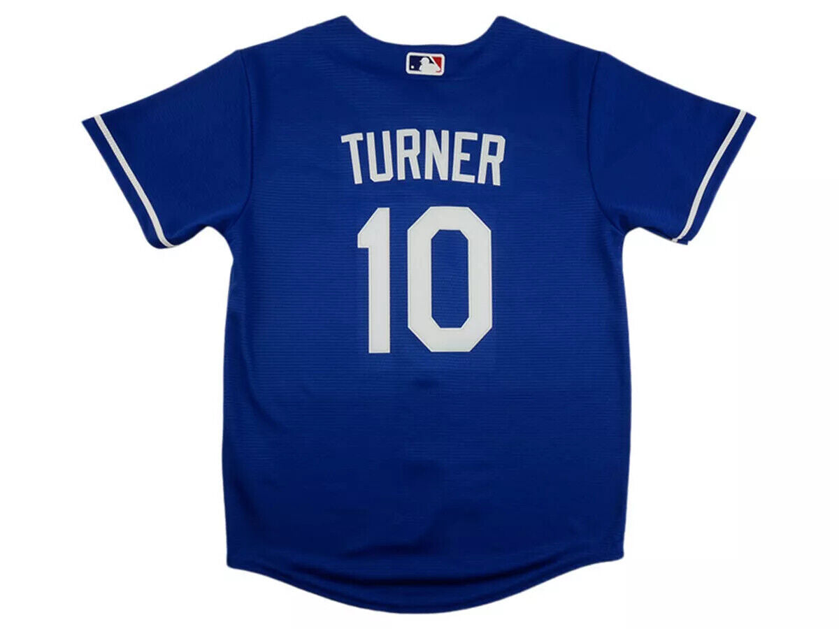 Nike Los Angeles Dodgers Justin Turner #10 Blue Youth Official Player Jersey