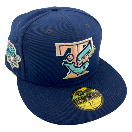 New Era Toronto Blue Jays 100 Series Patch Oceanside Swinger 59FIFTY Fitted Hat Cap