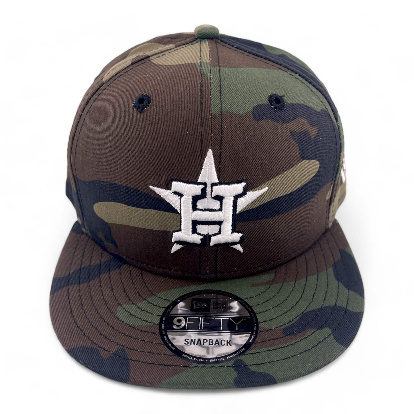 New Era Houston Astros Basic Camouflage Camo 9FIFTY Snapback Adjustable Hat Cap