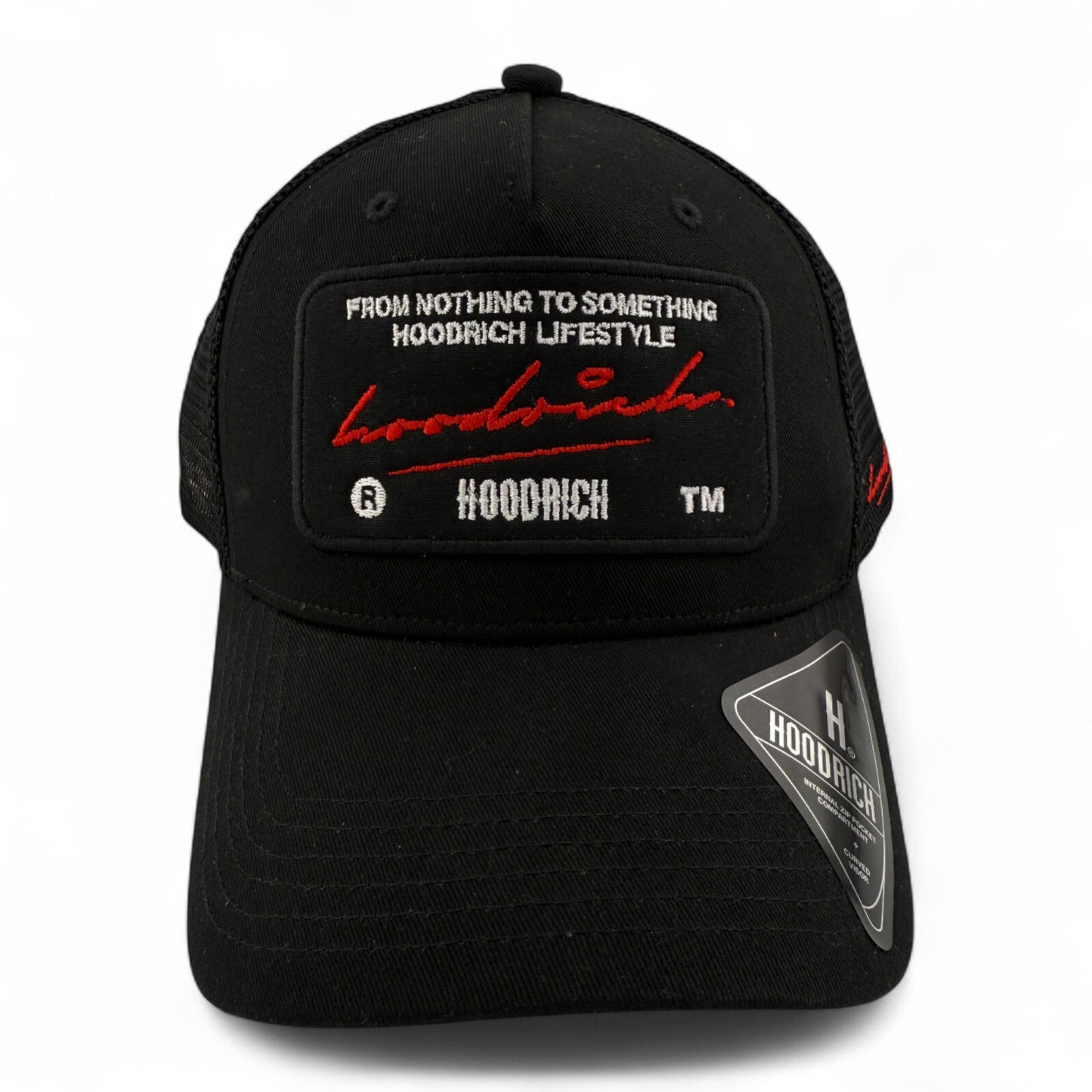 Hoodrich OG Cruzade Black Patch Trucker Mesh Back Adjustable Snapback Hat Cap