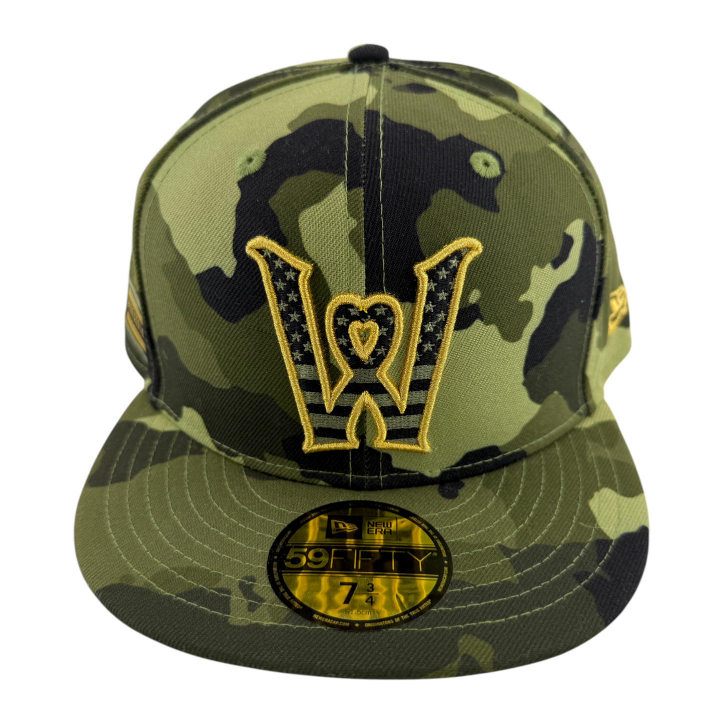 New Era Worcester Red Sox WooSox MiLB Camo Armed Forces Day 59Fifty Fitted Hat