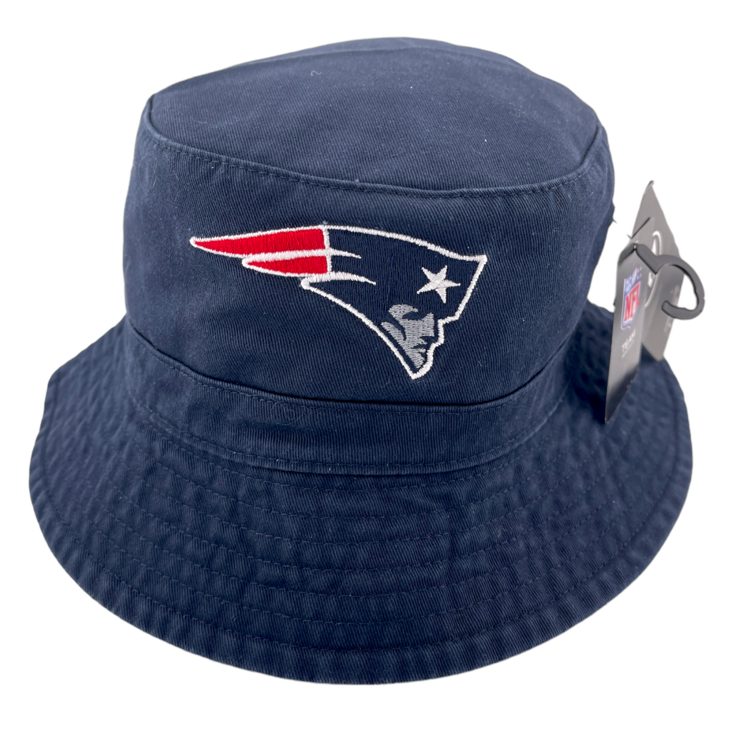 47' Brand New England Patriots Logo NFL Navy Blue/Red Boonie Ballpark Bucket Hat