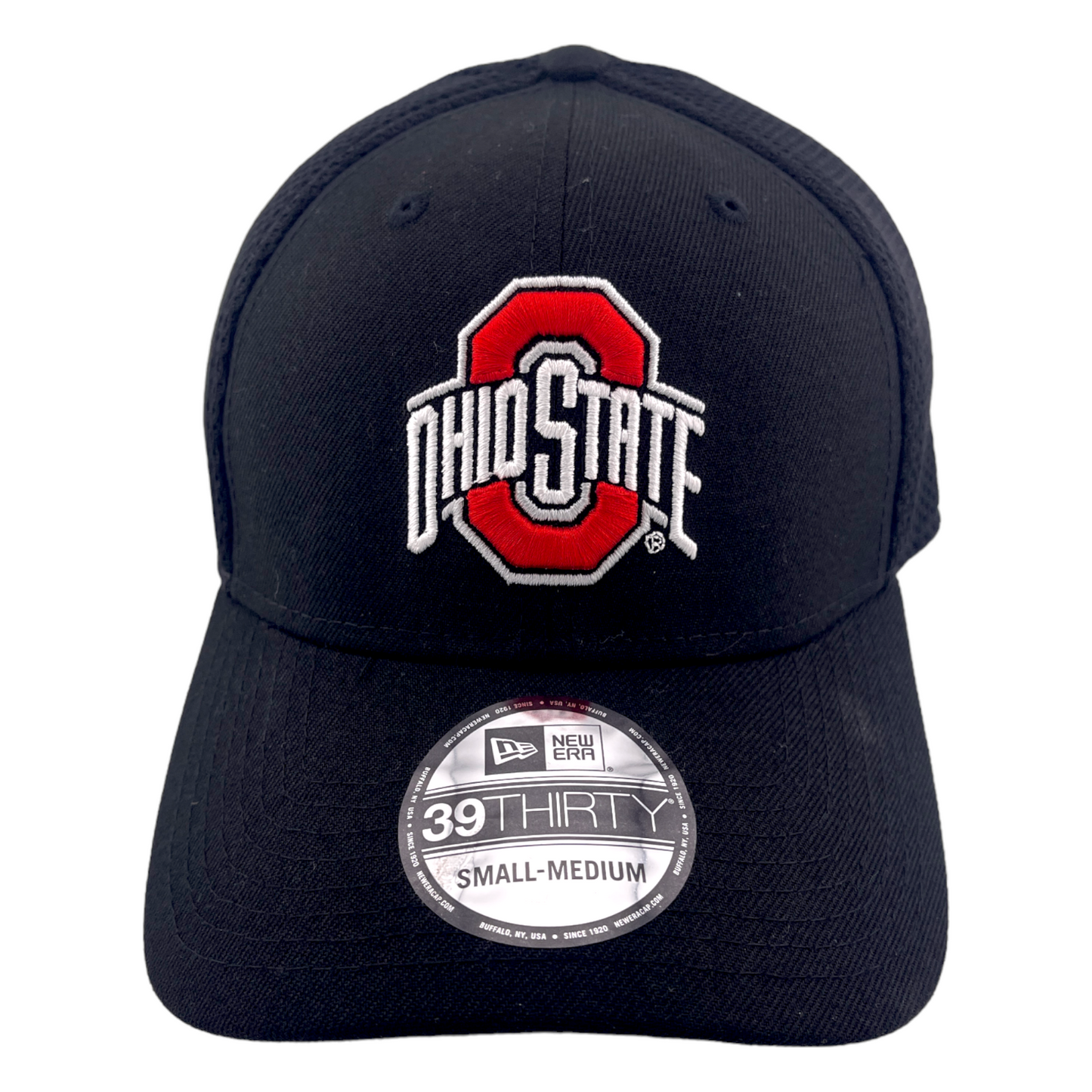 New Era Ohio State University Buckeyes Black Neo Mesh 39THIRTY Flex Fit Hat Cap