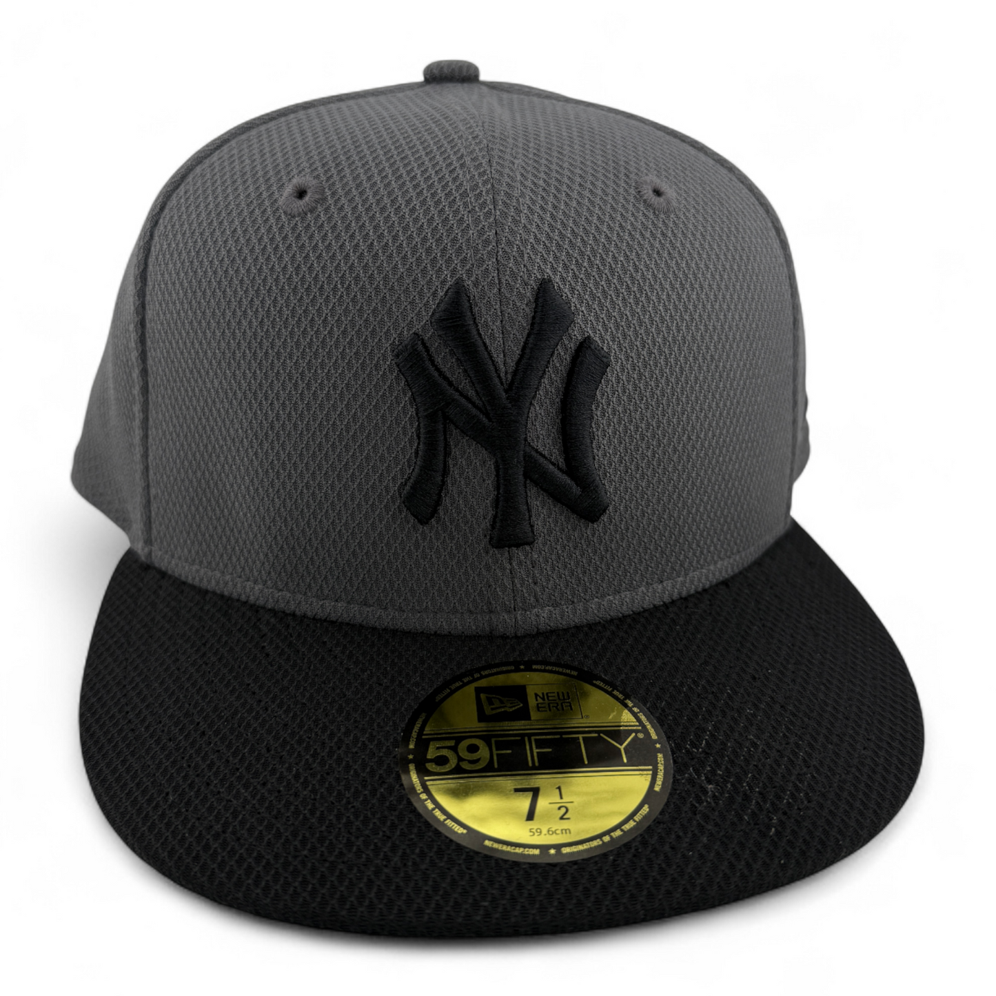 New Era New York Yankees MLB Graphite Gun Metal Diamond 59Fifty Fitted Hat Cap
