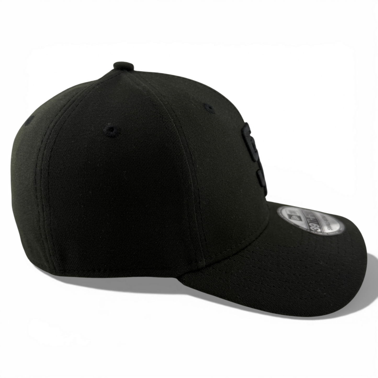 New Era San Diego Padres MLB All Blackout Blacked Out 39Thirty Flex Fit Hat Cap