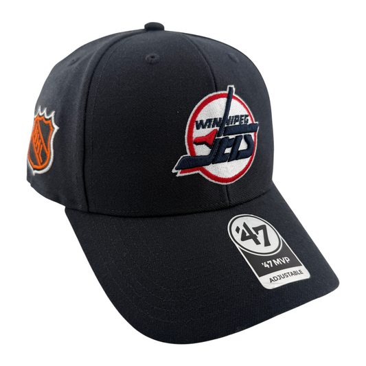 '47 Brand Winnipeg Jets NHL Vintage Sure Shot MVP Snapback Adjustable Hat Cap