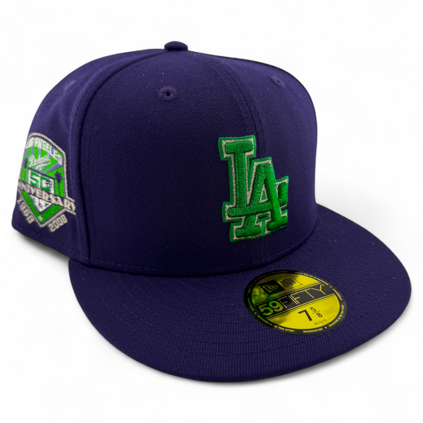 New Era Los Angeles Dodgers MLB 50th Anniversary Patch 59Fifty Fitted Hat Cap