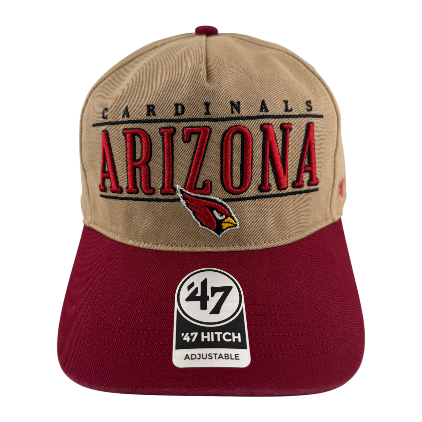 '47 Brand Arizona Cardinals NFL City Line Khaki Tan A-Frame Hitch Adjustable Hat