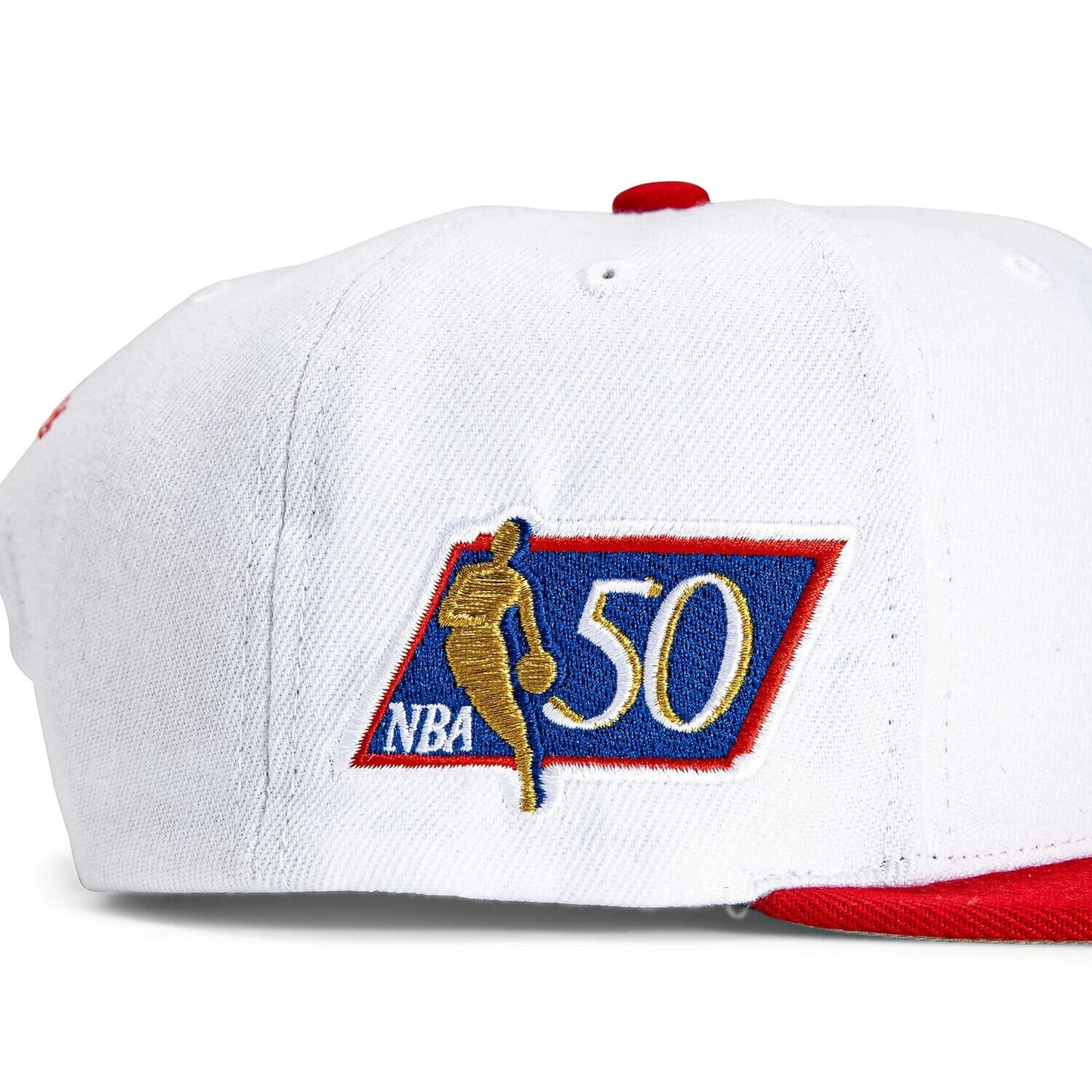 Mitchell & Ness Atlanta Hawks NBA 50th Anniversary Patch White Snapback Hat