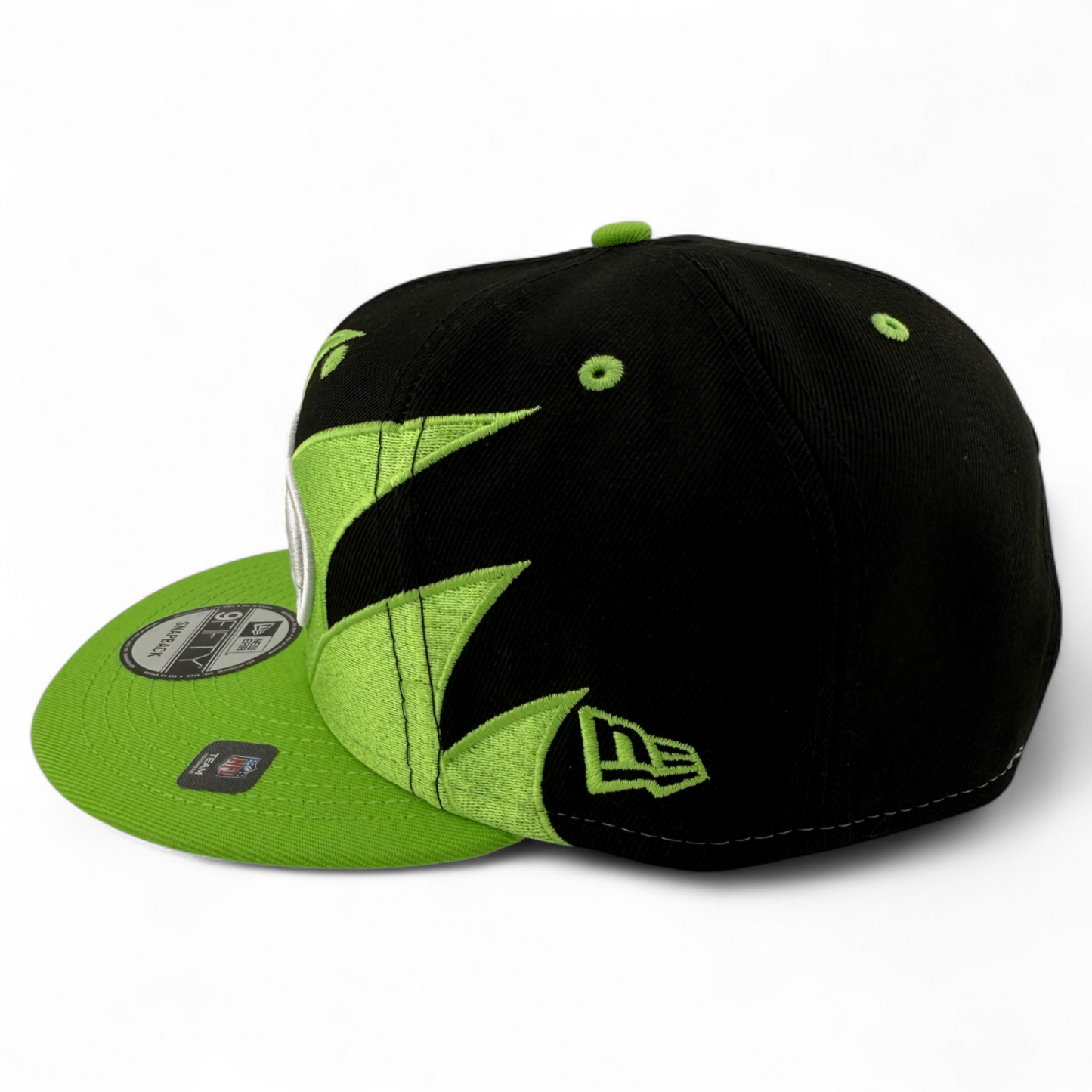 New Era Seattle Seahawks NFL Retro Wave Sharktooth Neon 9Fifty Snapback Hat Cap