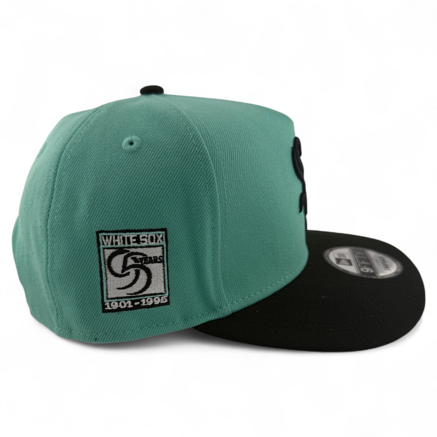 New Era Chicago White Sox MLB Mint A-Frame 9FIFTY Snapback Adjustable Hat Cap