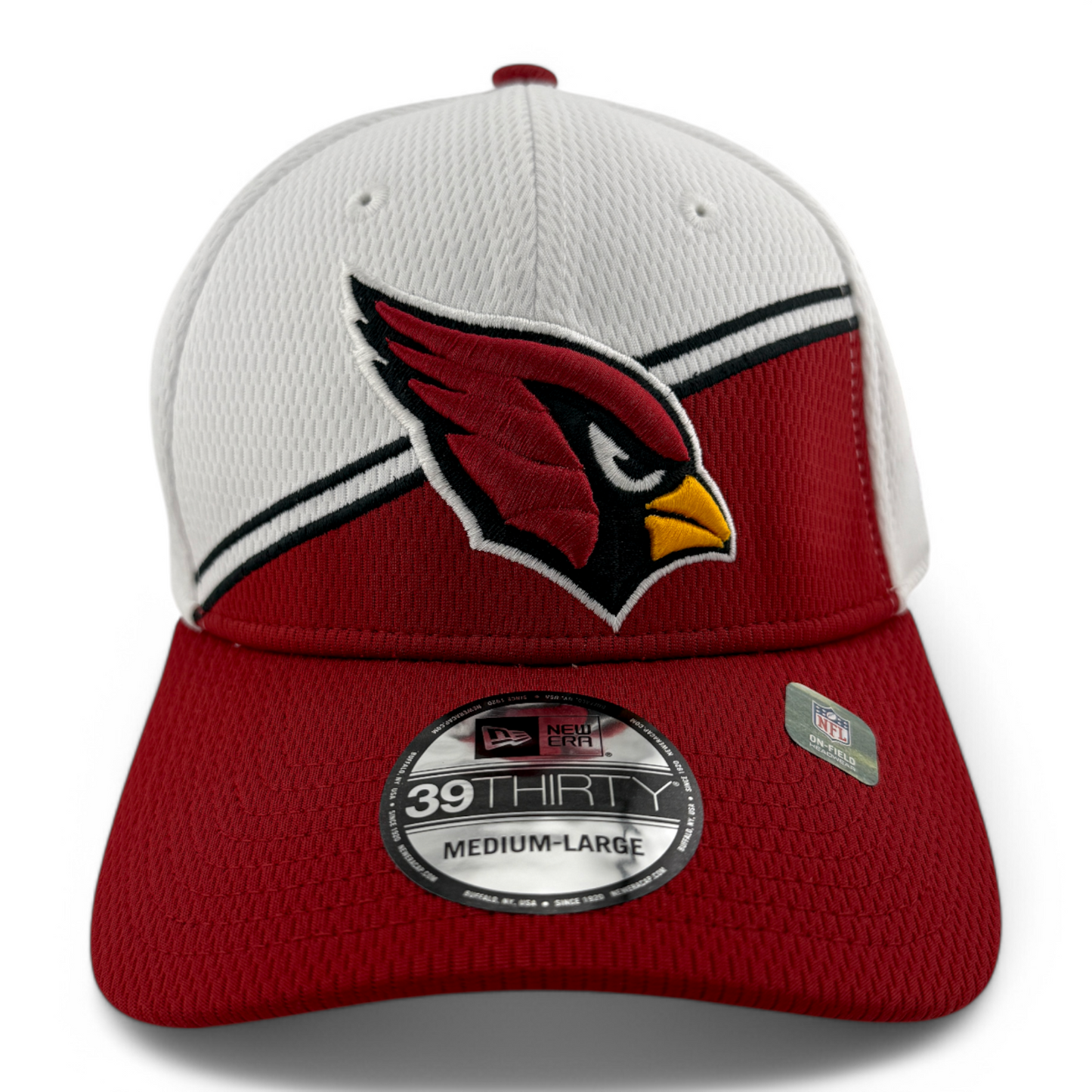 New Era Arizona Cardinals NFL 2023 Sideline White Neo 39Thirty Flex Fit Hat Cap