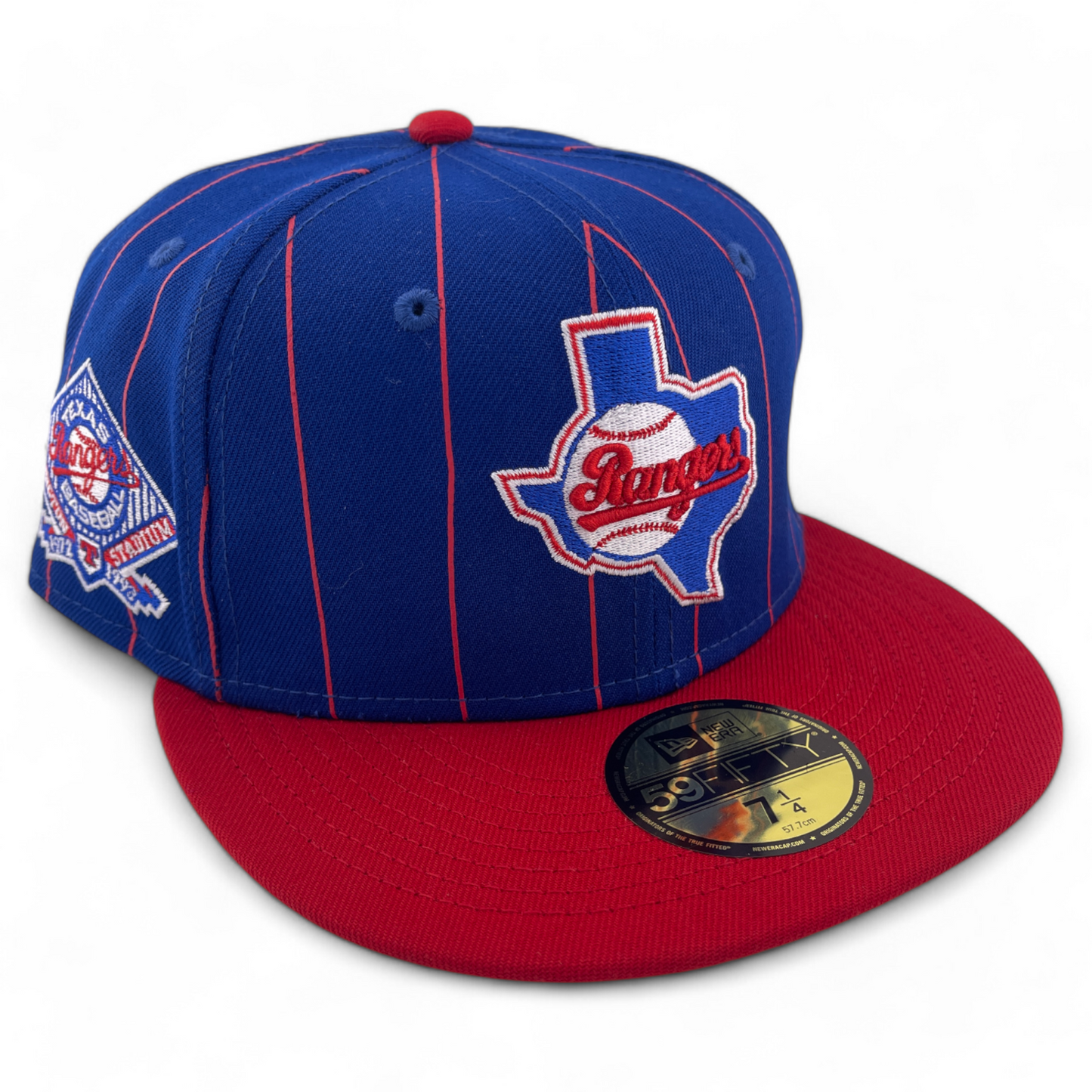 New Era Texas Rangers MLB Arlington Stadium Team Pinstripe 59FIFTY Fitted Hat