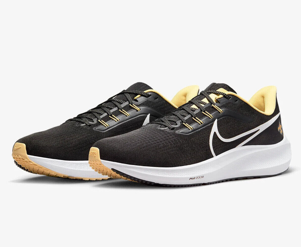 Nike Air Zoom Pegasus 39 New Orleans Saints NFL Football DR2057-001 Size 7-15