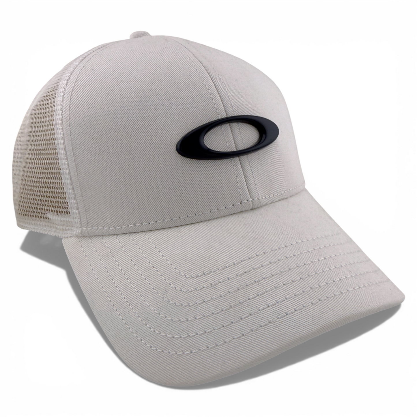 Oakley Ellipse White Black/Logo Trucker Mesh Back Adjustable SnapBack Hat Cap