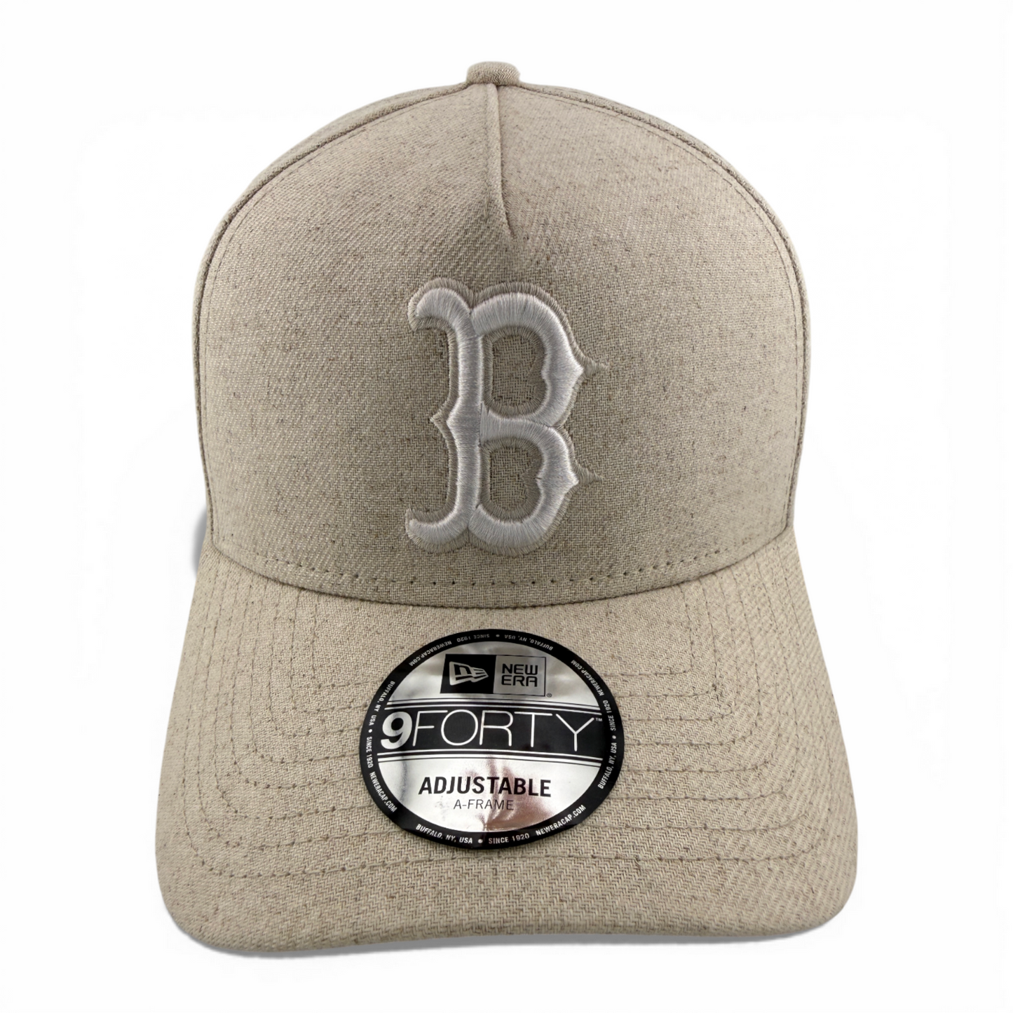 New Era Boston Red Sox MLB Oat Hemp Tan A-Frame 9Forty Snapback Adjustable Hat