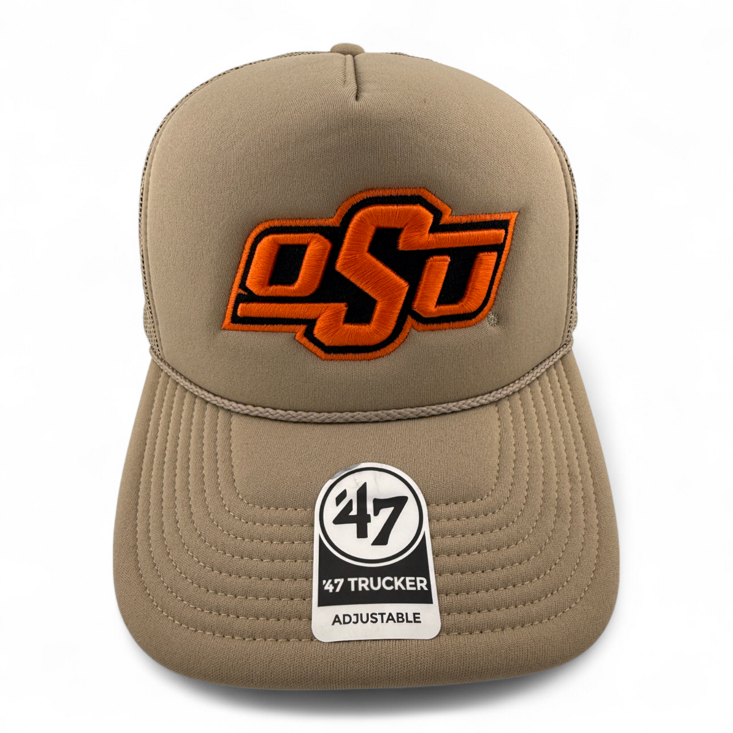 '47 Brand Oklahoma State University Cowboys Trucker Rope A-Frame Snapback Hat