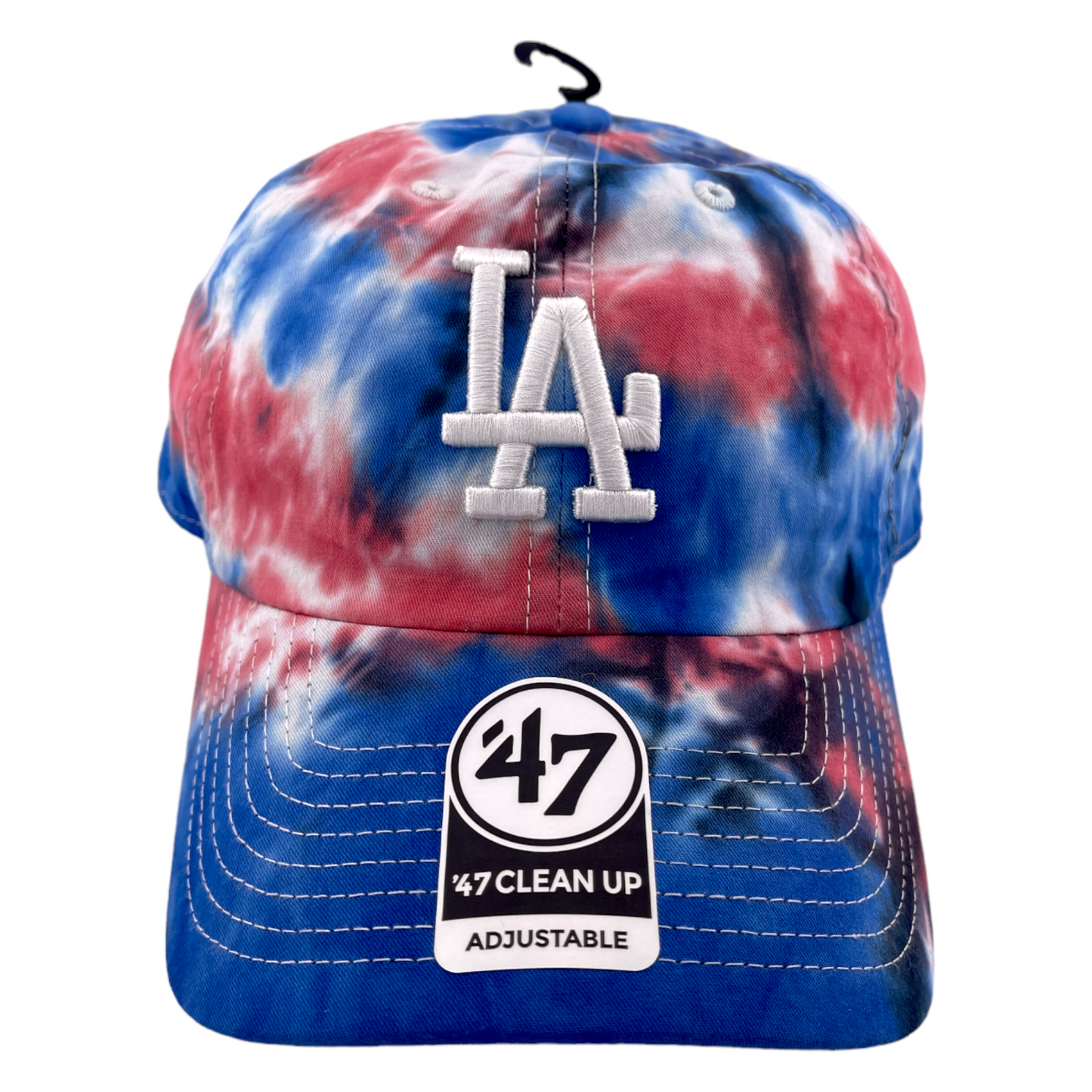 '47 Brand Los Angeles Dodgers Tie Dye MLB Clean Up Adjustable Dad Hat Cap