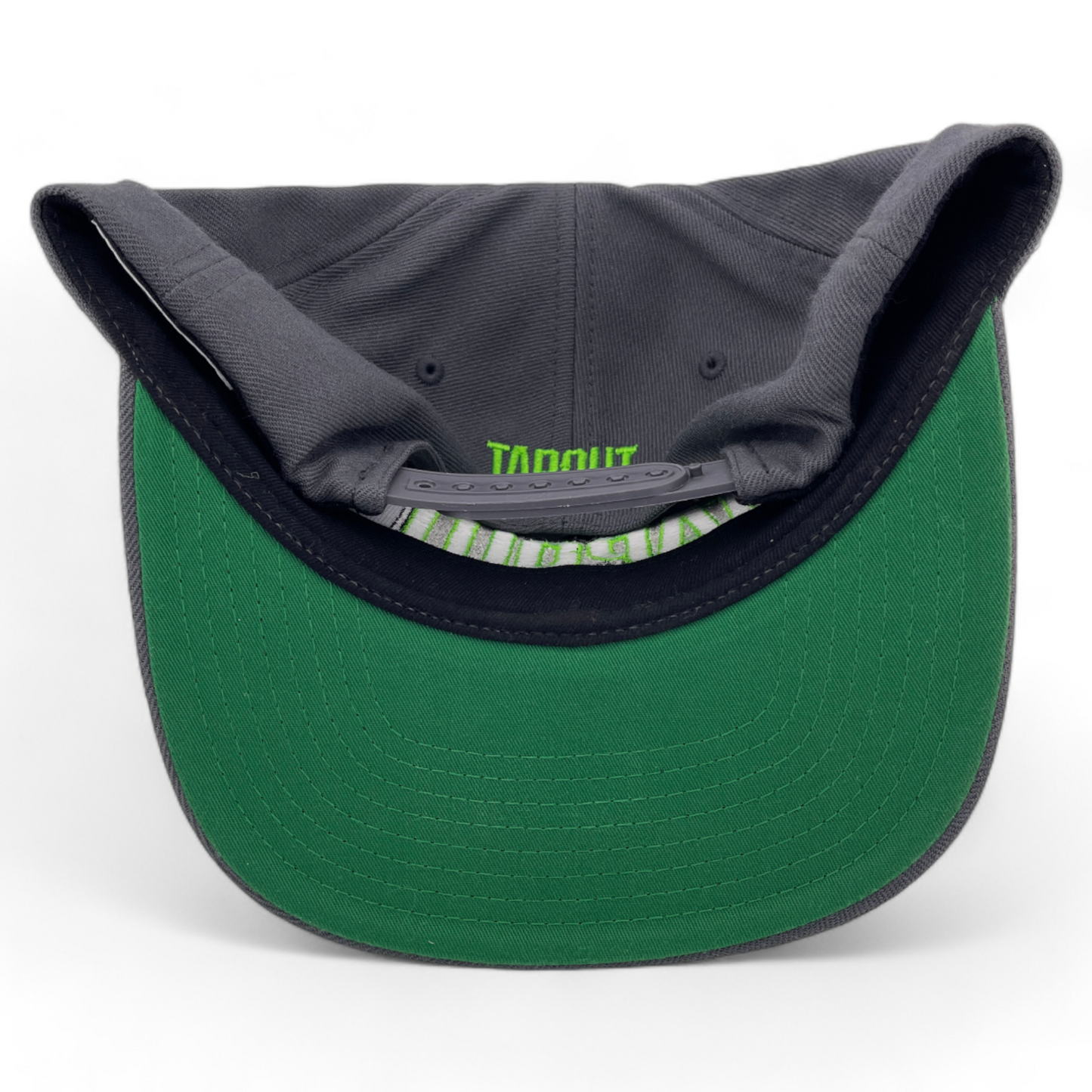 Tapout Lime Green Logo MMA UFC Grey Flat Bill Adjustable Snapback Hat Cap