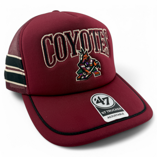 '47 Brand Arizona Coyotes NHL Sideband NHL Foam Trucker Mesh Back Snapback Hat