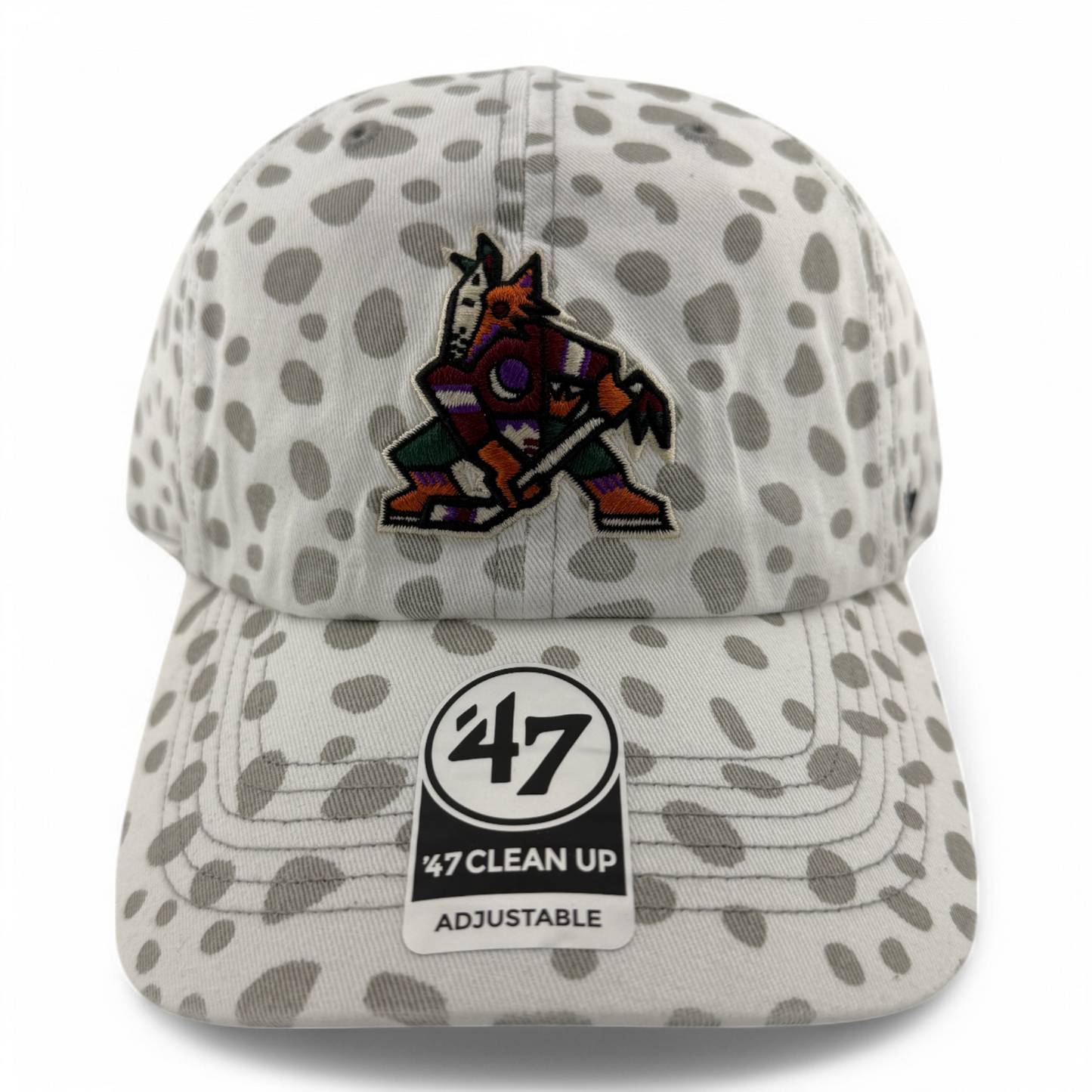 '47 Brand Arizona Coyotes NHL Cheetah Camo Print Clean Up Adjustable Dad Hat Cap