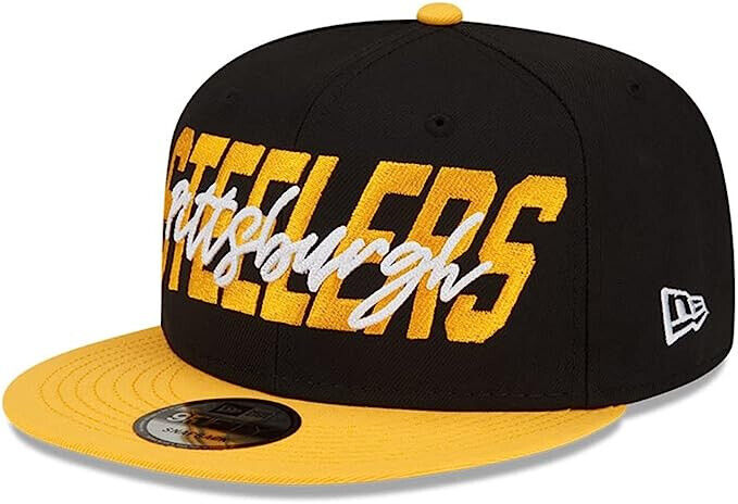 New Era Pittsburgh Steelers 2022 Draft Script Logo NFL 9FIFTY Snapback Hat Cap