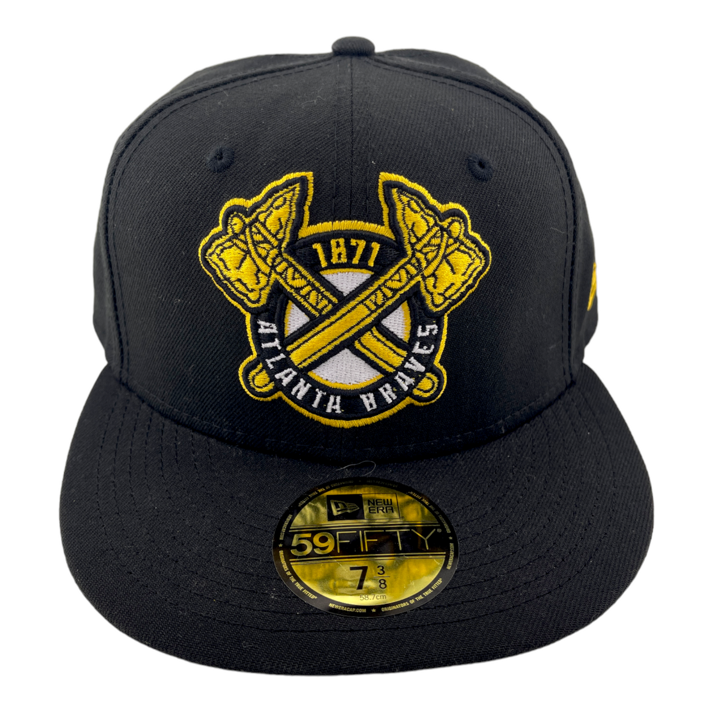 New Era Atlanta Braves Double Tomahawk Wiz Khalifa Pack Black/Yellow 59FIFTY Hat