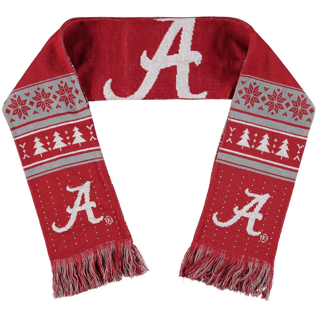 FOCO University of Alabama Crimson Tide NCAA Bama Reversible Ugly Sweater Scarf