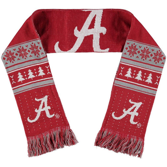 FOCO University of Alabama Crimson Tide NCAA Bama Reversible Ugly Sweater Scarf
