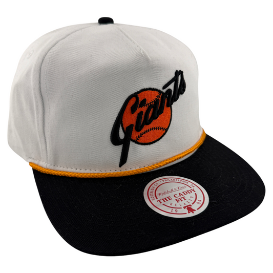 Mitchell & Ness San Francisco Giants MLB Rope Golfer Caddy Fit Snapback Hat Cap