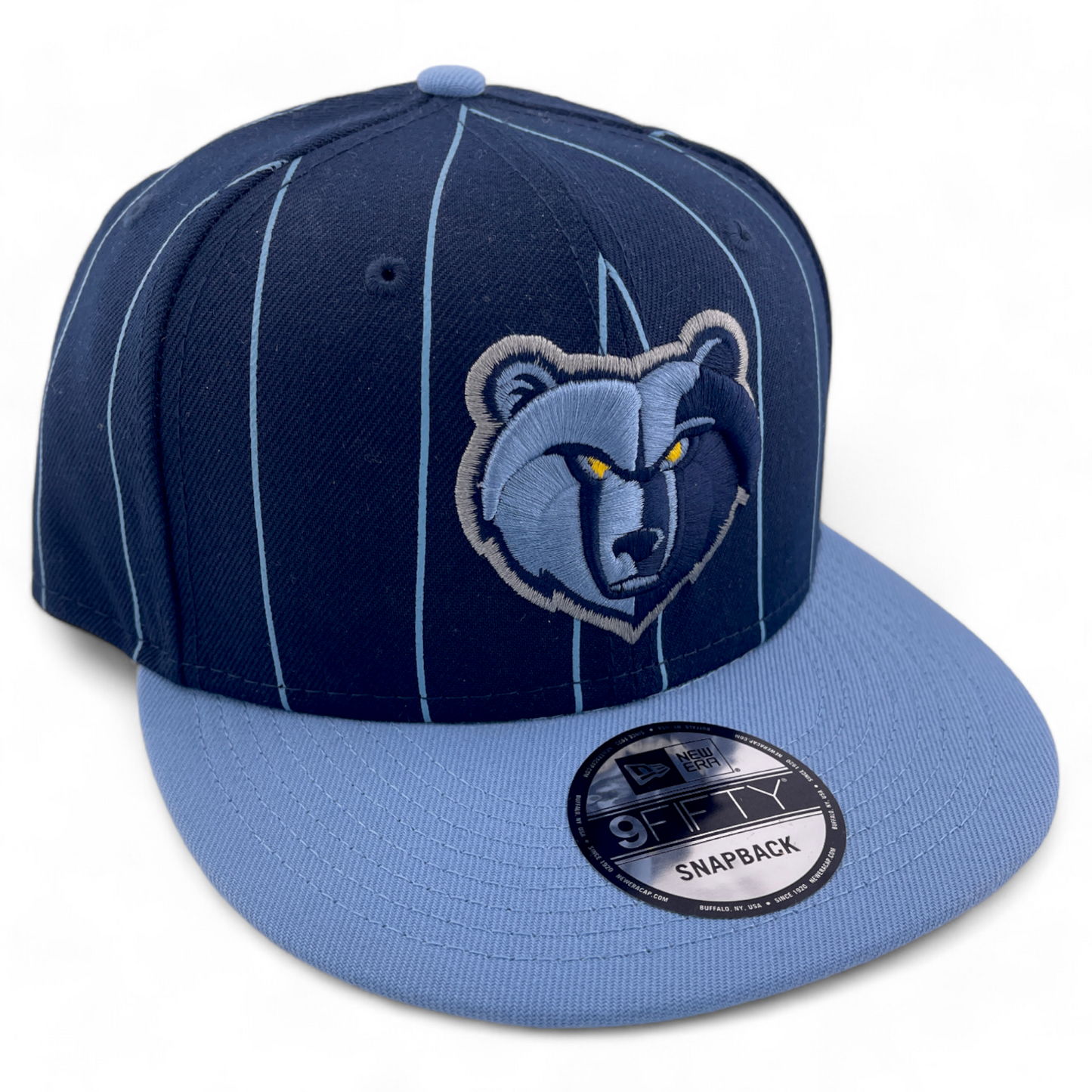 New Era Memphis Grizzlies NBA Vintage Pin Stripe Birdcage 9Fifty Snapback Hat