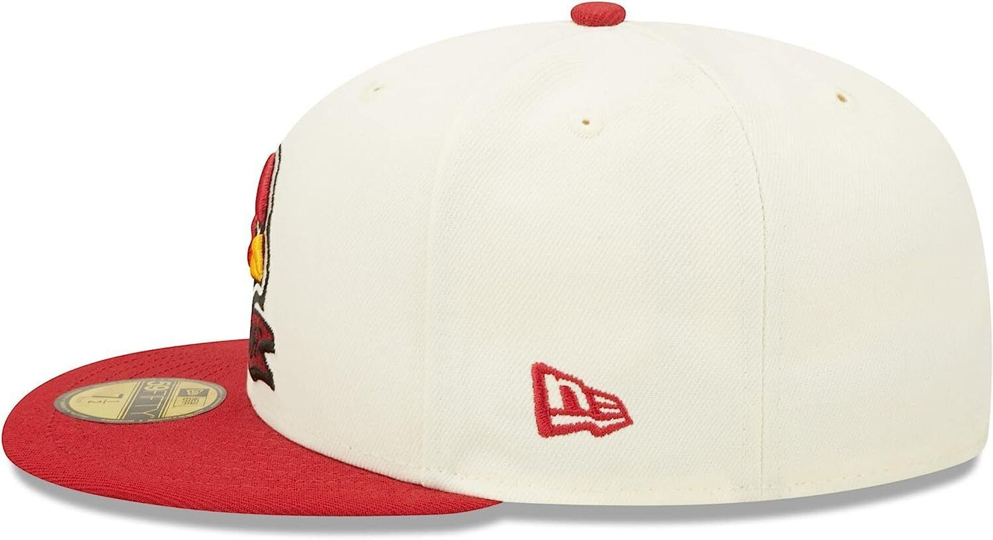 New Era Arizona Cardinals 2022 Sideline NFL Cream 59FIFTY Fitted Hat Cap