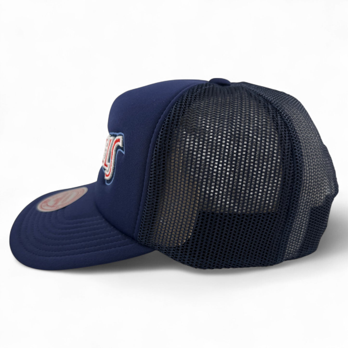 Mitchell & Ness Los Angeles Angels A-Frame Foam Trucker Adjustable Snapback Hat