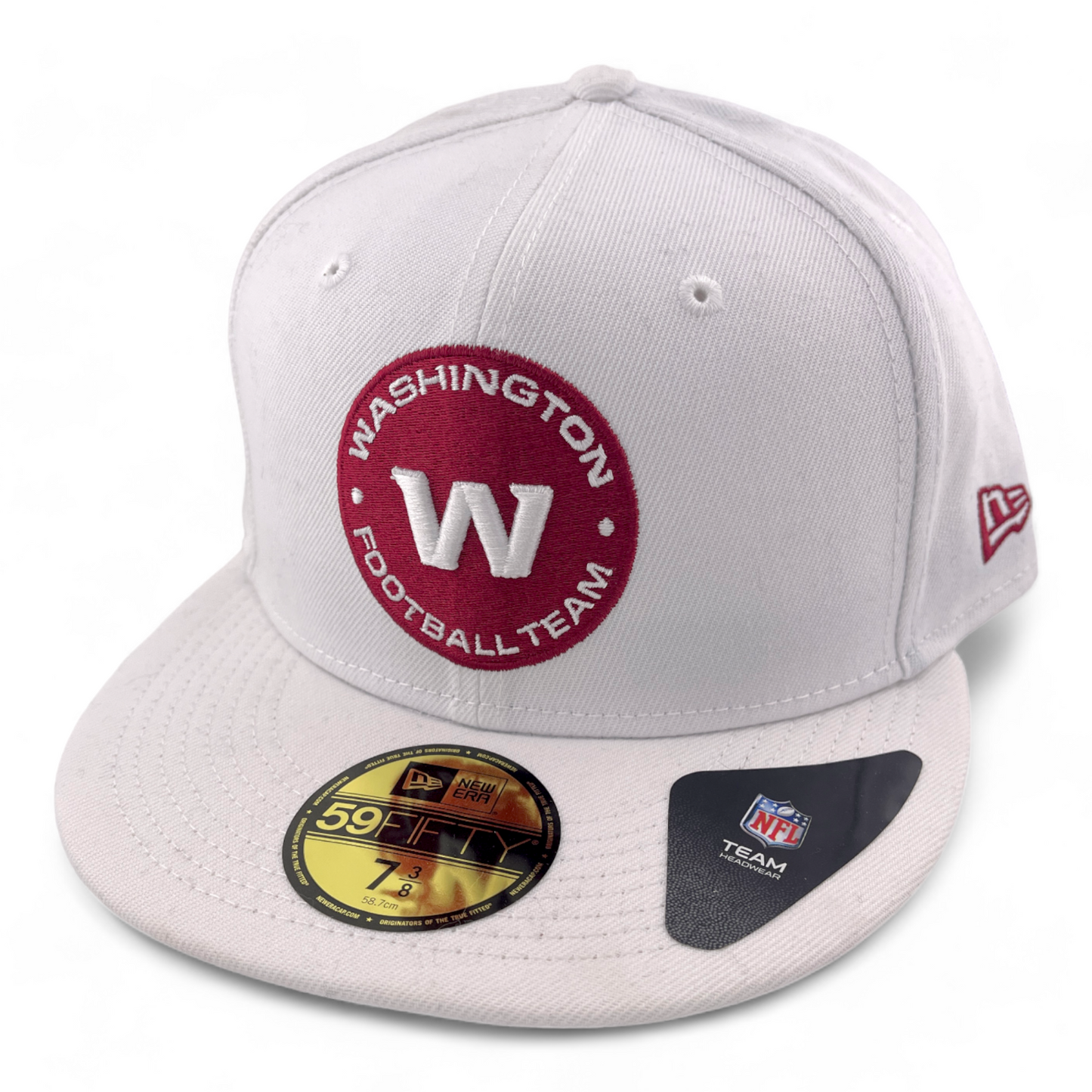 New Era Washington Football Team NFL Optic White w/ Logo 59FIFTY Fitted Hat Cap