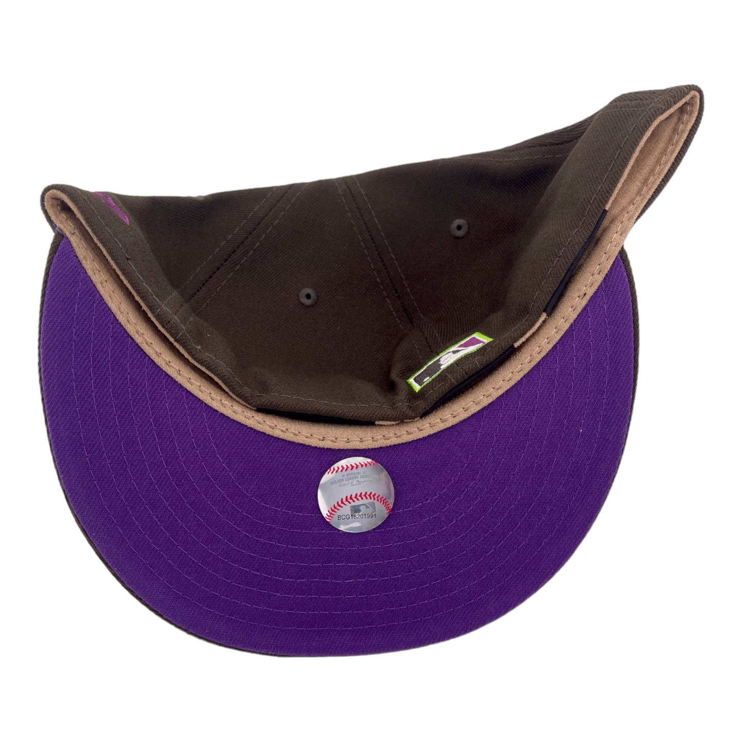 New Era Texas Rangers Arlington Stadium Side Patch Brown/Purple UV 59FIFTY Hat Cap