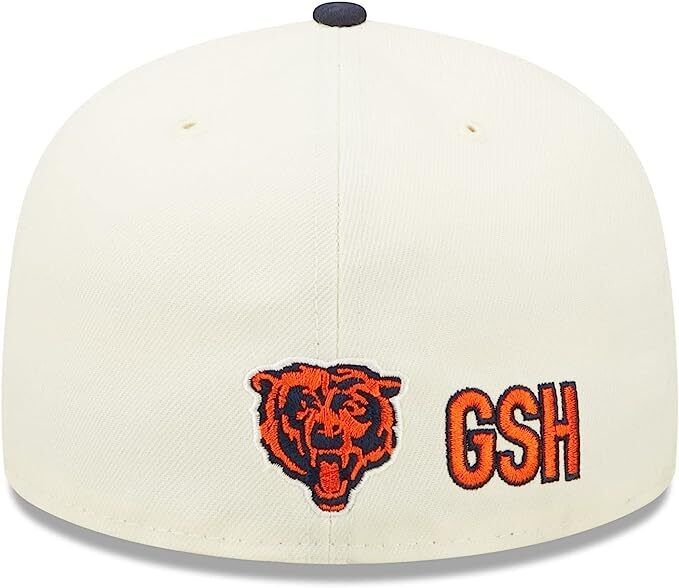 New Era Chicago Bears 2022 Sideline NFL Cream 59FIFTY Fitted Hat Cap